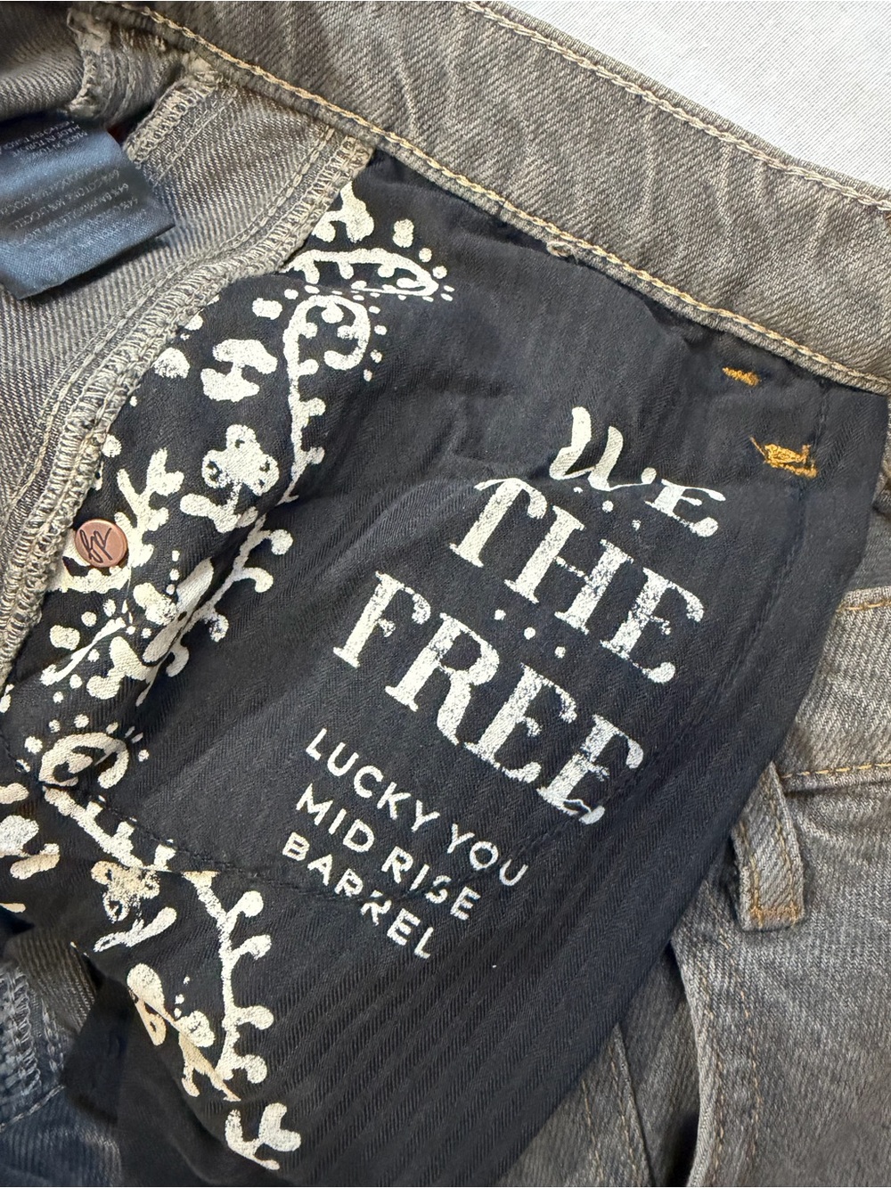 NWOT Free people good luck barrels size 28 archive grey - Picture 4 of 4